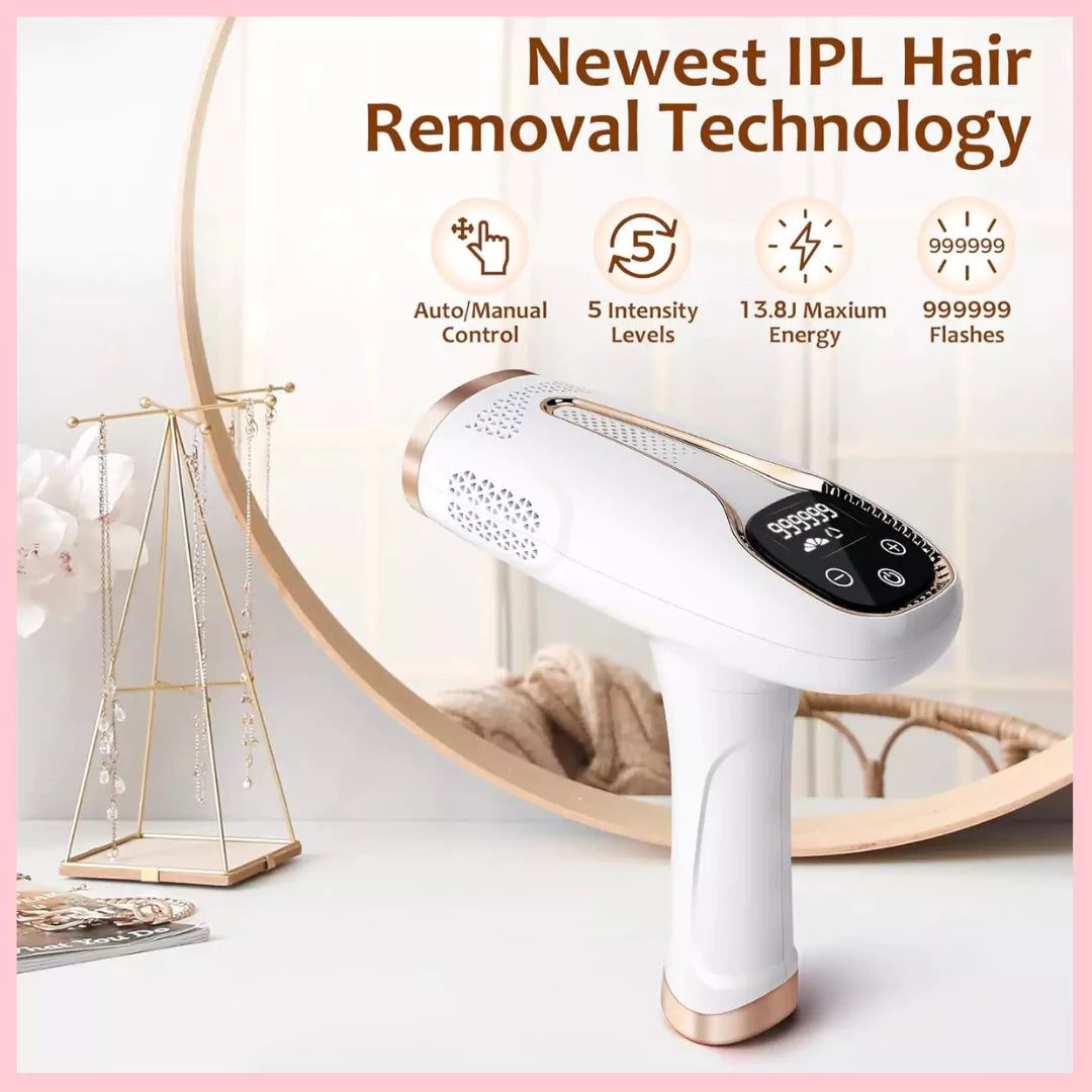 RxGlacier® Ice Cool IPL Laser Permanent & Painless Hair Removal Device