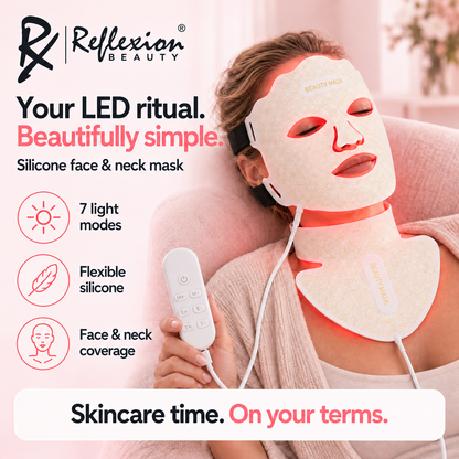 RxPro® Silicone LED Face, Neck & Chest Light Therapy Décolletage Mask