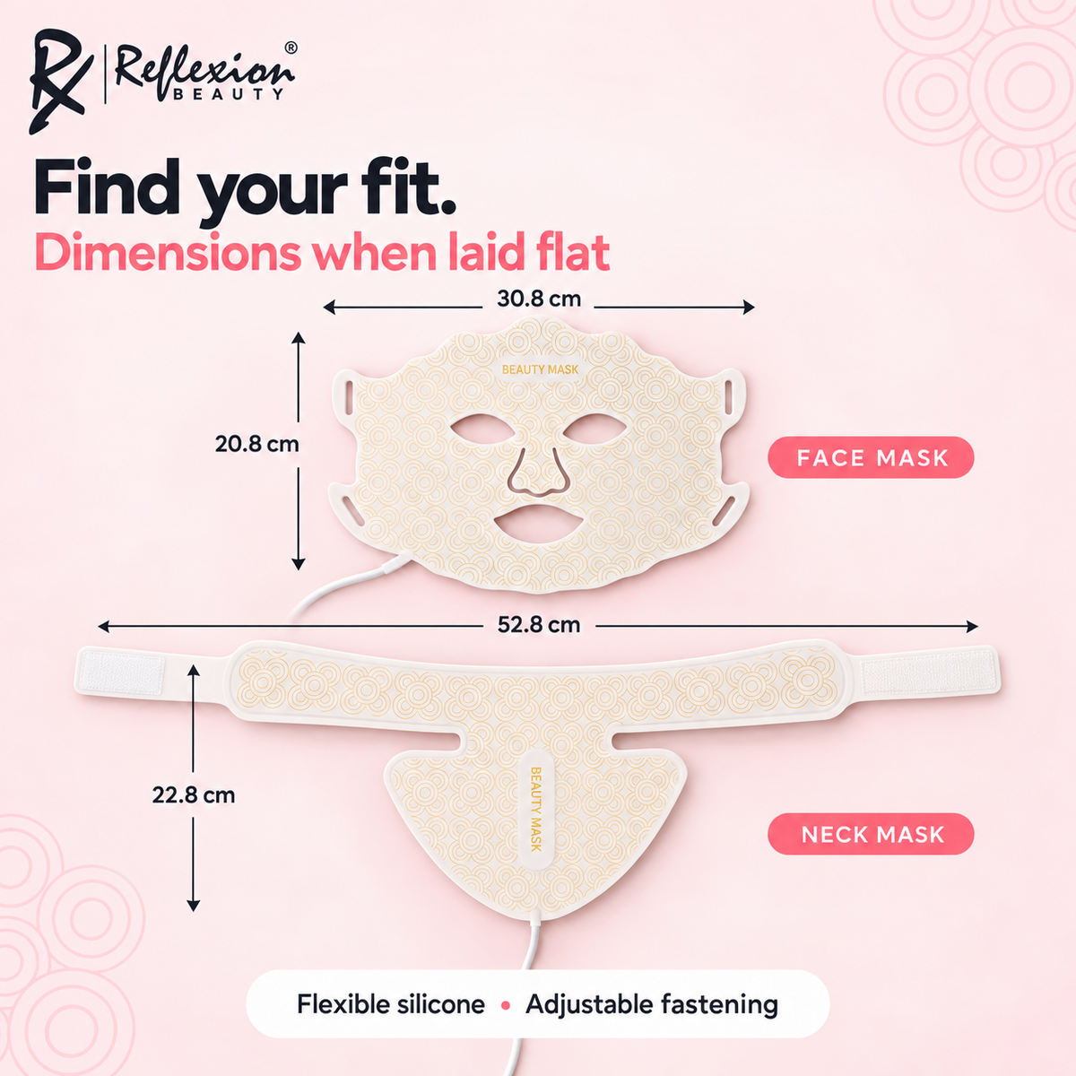 RxPro® Silicone LED Face, Neck & Chest Light Therapy Décolletage Mask
