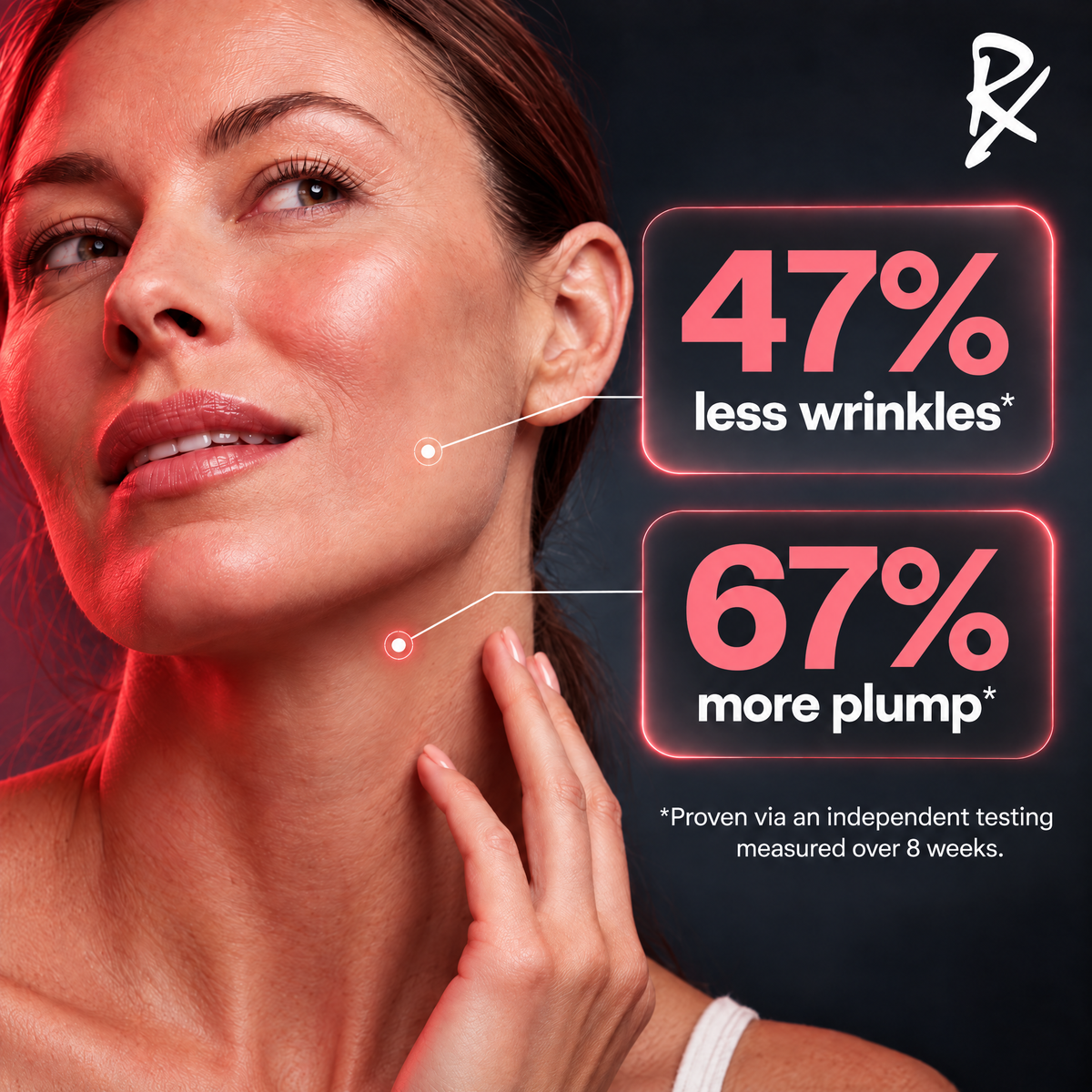 RxPro® Silicone LED Face, Neck & Chest Light Therapy Décolletage Mask