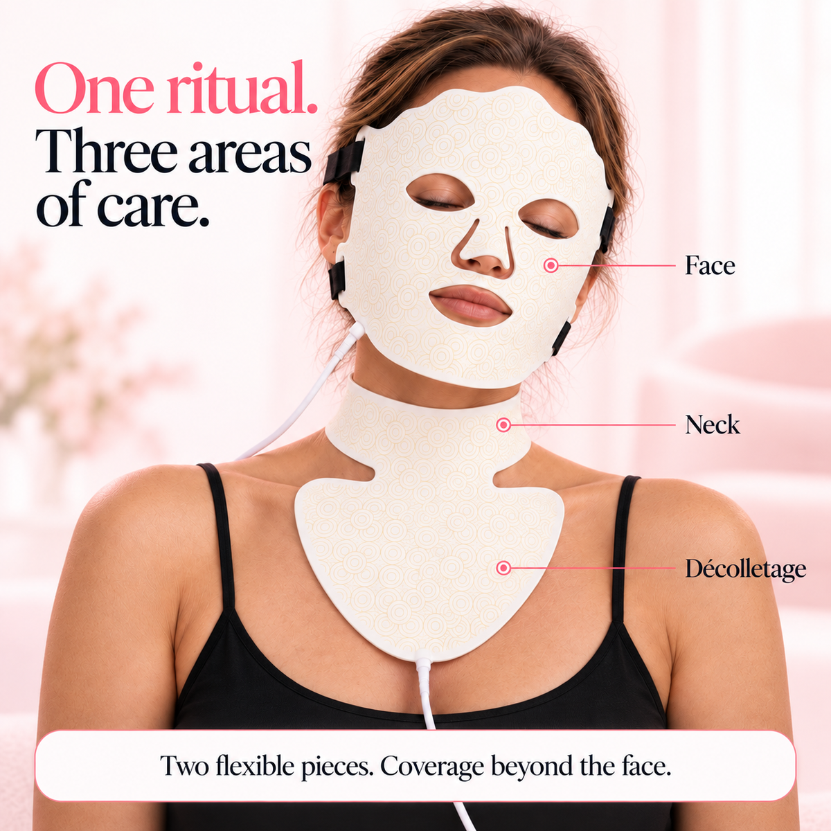 RxPro® Silicone LED Face, Neck & Chest Light Therapy Décolletage Mask