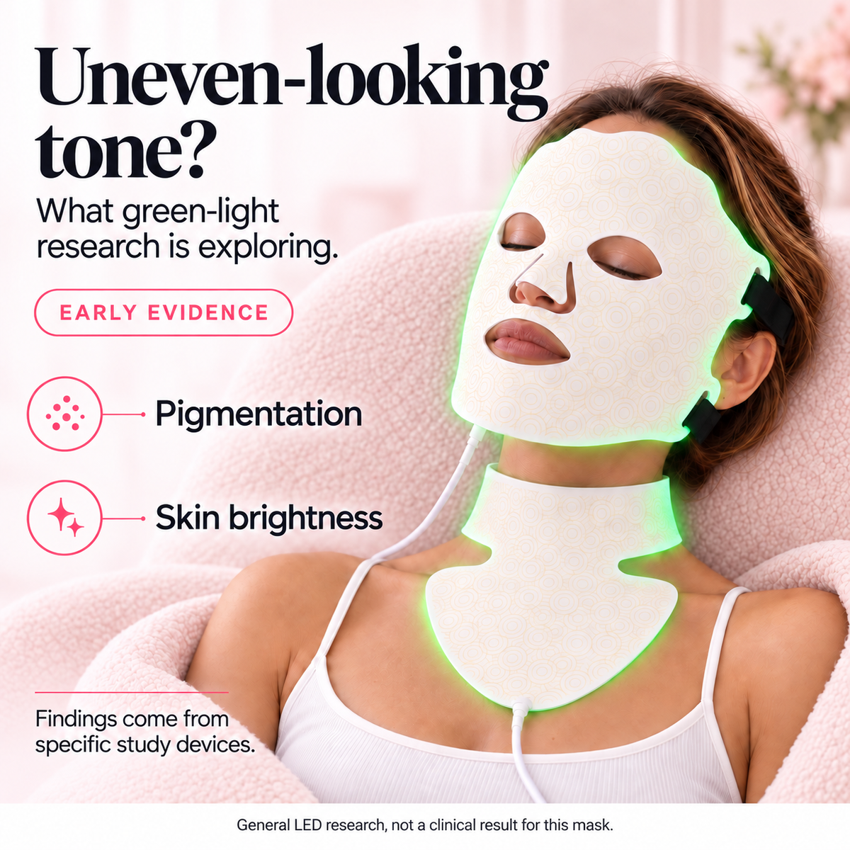 RxPro® Silicone LED Face, Neck & Chest Light Therapy Décolletage Mask