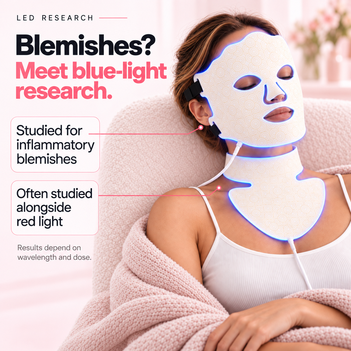 RxPro® Silicone LED Face, Neck & Chest Light Therapy Décolletage Mask